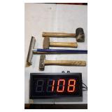 Brass Hammer, Rubber Mallet, 2Lb Hammer