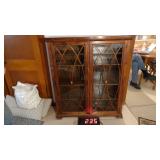 2) Door Glass Front Cabinet