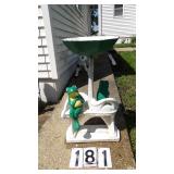 Concrete Frog Birdbath 29" T