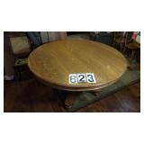 54" Oak Round Table W/3 11" Leaves