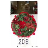 24" Wreath Container W/Wreath