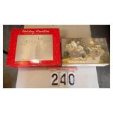 13" Snowman Family, Kirkland Santa W/ Sleigh
