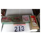 11"Lighted Tree Top Lighted Poinsettia Garland