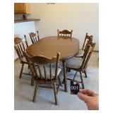 Table, (6) Chairs & Pads