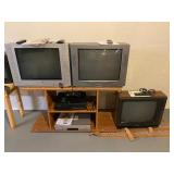 (3) Working TVs/ (2) VCRs & Cabinet