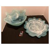 Handcrafted Glass Plate & Bowl