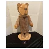 Wood Bear Statue 28"H