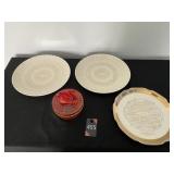 1960 Plates, Swan Covered Dish