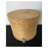 Wooden Bin & Lid 16"D x 12" H