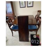 Antique Drop Leaf Table & 4 Chairs 2 Extra Leafs