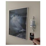 Framed Picture & Wall Sconce