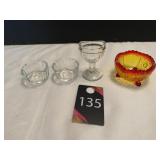 Salt Cellars & Eye Wash Glass