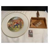Crumb Brush & Decorative Plate