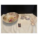 Royal Albert Cream & Sugar, Bowl & Glasses