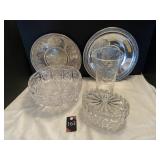 Crystal Dishes, Platters & Vase