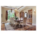 Thomasville Table 8 Reg Chairs 2 Armed