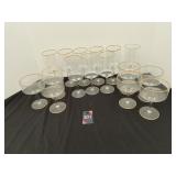 Vintage Gold Rimmed Stemware