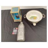 Vintage Baby Bottle, Little Boy Blue Dish & Misc