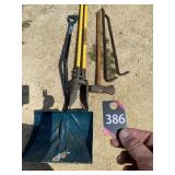 Post Hole Digger, Axe & Pry Bars