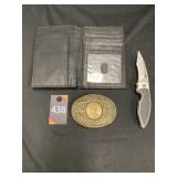 Solid Brass Belt Buckle 1st Ed #9153 & Misc