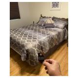 Queen Size Bed with Bedding