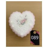 Hand Painted Fenton Heart by J Powell
