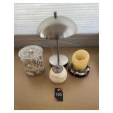 Touch Lamp, Candles & Shells