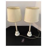 Vintage Milk Glass Lamps