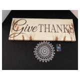 Thanks Wall Decor & Doily