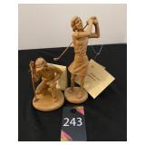 Wood Golf Figurines