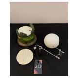 Golf Coasters, Glass Golf Trinket Holder & Golfer