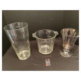 Glass Vases & Ice Bucket