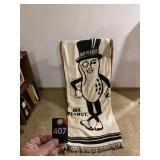 Quilt Rack & Mr Peanut Throw