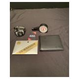 Leather Billfold, Watch, Tire Pressure gauge