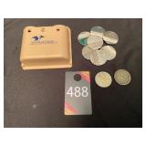 American Bank Coin Holder, US Marine Coin & Misc