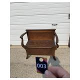 Antique Storage Bench broken arm 31"LX12"DX31"H
