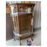 Antique Curio Cabinet broken top 36"Wx17"Dx61"H
