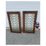 Leaded Glass Doors 31"Hx16"W