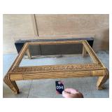 Glass Top Coffee Table 56"Wx39"Dx19"H