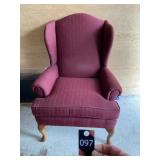 Burgundy Wing Back Chair