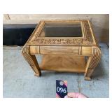 Glass Top End Table 30"Wx27"Dx22"H