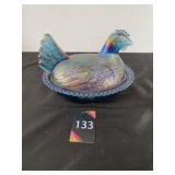Carnival Glass Nesting Hen