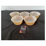 Fire King Peach Lustre Custard Cups