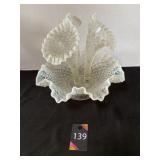 Fenton French Opalescent Diamond Laced Epergne