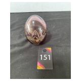 3" Alexandra Etched Glass Egg from Russia
