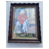 Carl Larsson "Boy on Rocking Horse" Framed Print
