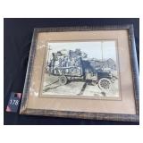 Framed Harry Perkins Transfer Belvidere, IL 15"x13