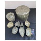 Vintage Lunch Pail Filled with Molds