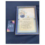 Framed Mother Poem