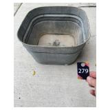 Square Galvanized Wash Tub